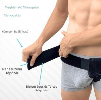 Gyári közvetlen értékesítésű sérvöv férfiaknak, nyomóöv lágyéksérvre, állítható vékonybél-támasztóöv