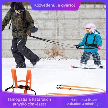 Új kültéri sí edzőheveder gyermek síhúzókötél sí esésgátló edzőöv esésgátló kötél