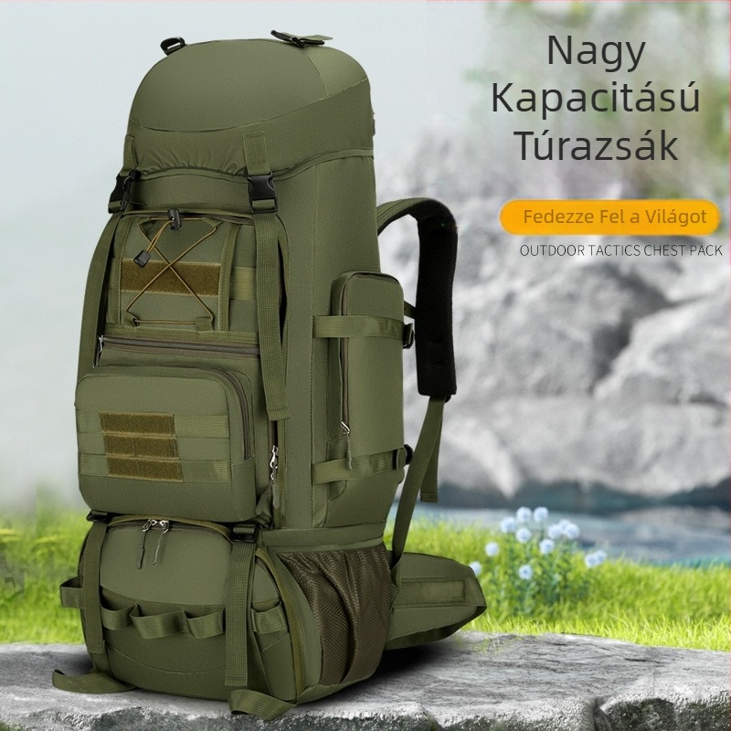 Kültéri túrázáshoz és hegymászáshoz való táska, férfi, 90 literes, nagy kapacitású, könnyű hátizsák, női túratáska, vízálló utazótáska