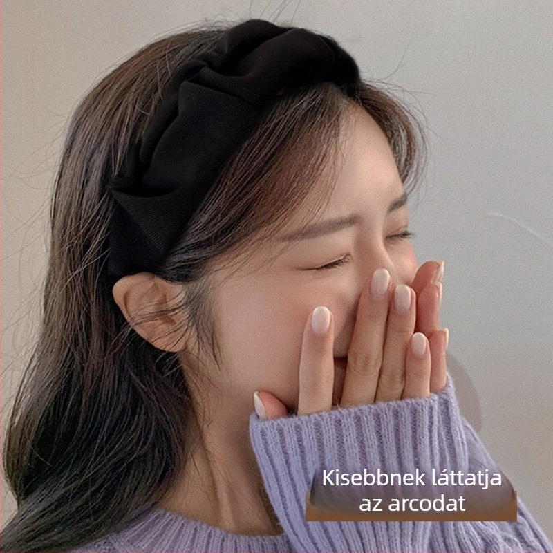 Koreai retro szövet csomózott hajkarika női internethírű széles karimájú hajkarika kiváló minőségű, minden mérkőzéshez illő elegáns hajkártya fejfedő