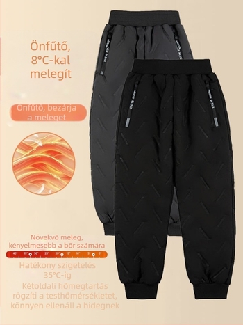 Fiú steppelt nadrág, hidegálló és meleg, közepes és nagy méretű bársony vastagított gyereknadrág, fiú leggings, új téli stílus