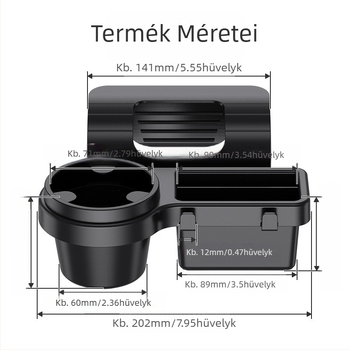 Autós multifunkciós mobiltelefon-tároló doboz, autókulcs-tároló, autóablak-ajtó törmeléktartó, víz- és pohártartó, autóablak-tároló állvány