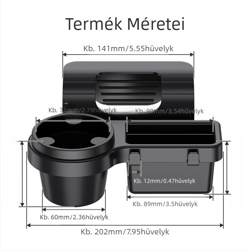 Autós multifunkciós mobiltelefon-tároló doboz, autókulcs-tároló, autóablak-ajtó törmeléktartó, víz- és pohártartó, autóablak-tároló állvány