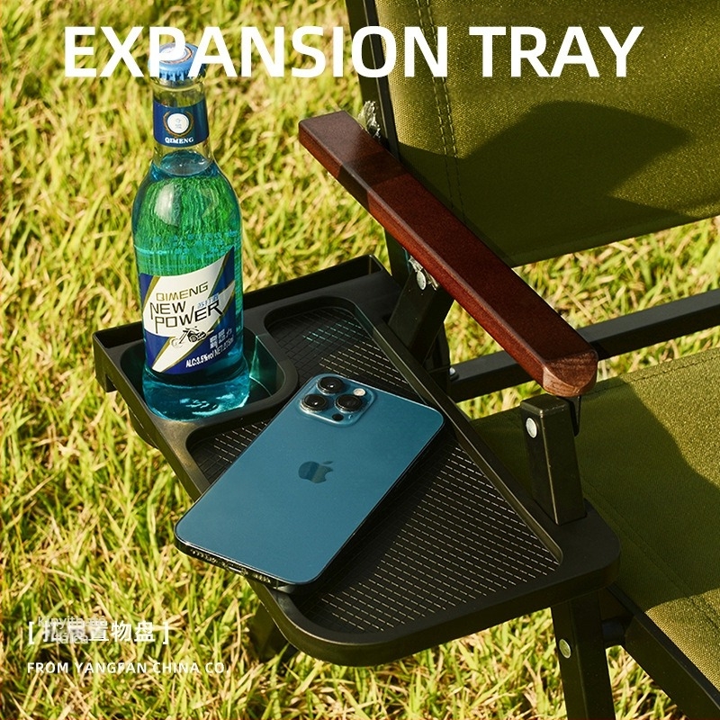 Kermit szék oldalsó tárolótálca dönthető szék tálca kempingfelszerelések kültéri kiegészítők összecsukható univerzális pohártartó