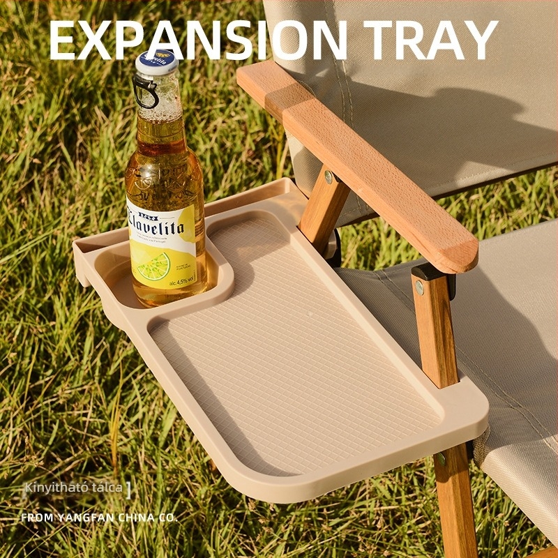 Kermit szék oldalsó tárolótálca dönthető szék tálca kempingfelszerelések kültéri kiegészítők összecsukható univerzális pohártartó