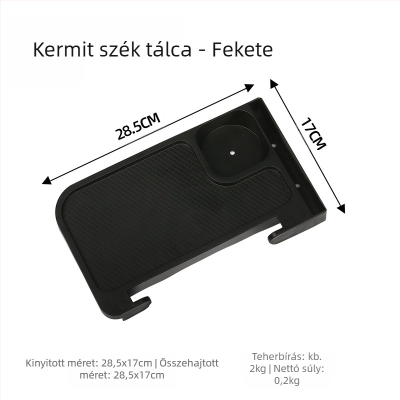 Kermit szék oldalsó tárolótálca dönthető szék tálca kempingfelszerelések kültéri kiegészítők összecsukható univerzális pohártartó