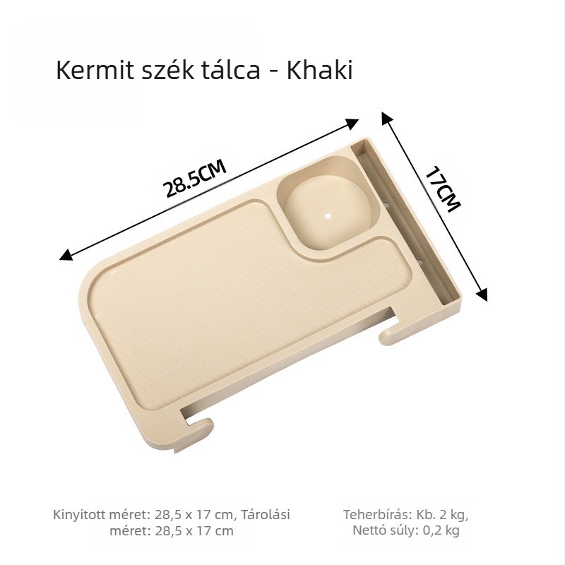 Kermit szék oldalsó tárolótálca dönthető szék tálca kempingfelszerelések kültéri kiegészítők összecsukható univerzális pohártartó