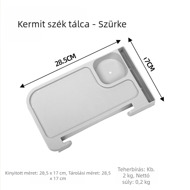 Kermit szék oldalsó tárolótálca dönthető szék tálca kempingfelszerelések kültéri kiegészítők összecsukható univerzális pohártartó