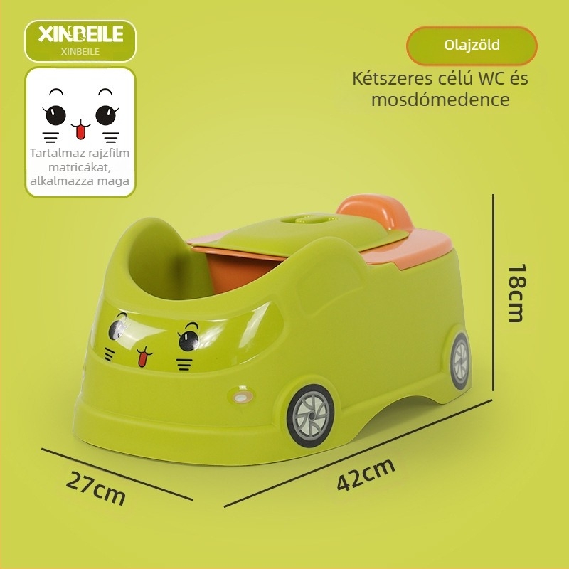 Xinbeile gyerek WC cseppálló baba WC női baba fiú autó piszoár nagy WC műtárgy