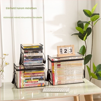 Diákkönyv tárolótáska átlátszó porálló vízálló tárolódoboz összecsukható hordozható könyvek iskolai kellékek tárolódoboz