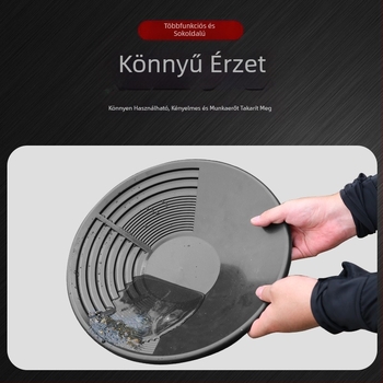 Hordozható aranymosó szita, kis folyami zsilip, nagy aranymosó serpenyő, aranybányászati mosóeszköz