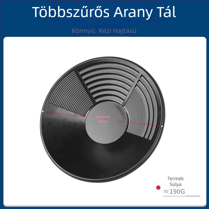 Hordozható aranymosó szita, kis folyami zsilip, nagy aranymosó serpenyő, aranybányászati mosóeszköz