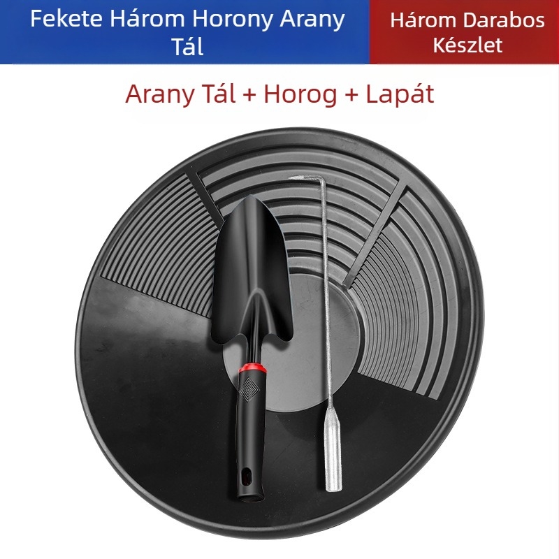 Hordozható aranymosó szita, kis folyami zsilip, nagy aranymosó serpenyő, aranybányászati mosóeszköz