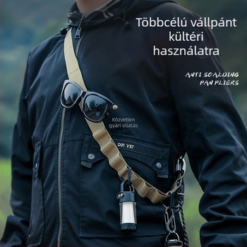 Kültéri kempingezéshez való függőkötél, multifunkcionális, tetszőleges öv, állítható hosszú, keresztpántos hátizsák, függőöv, ponyvatartó nyakpánt