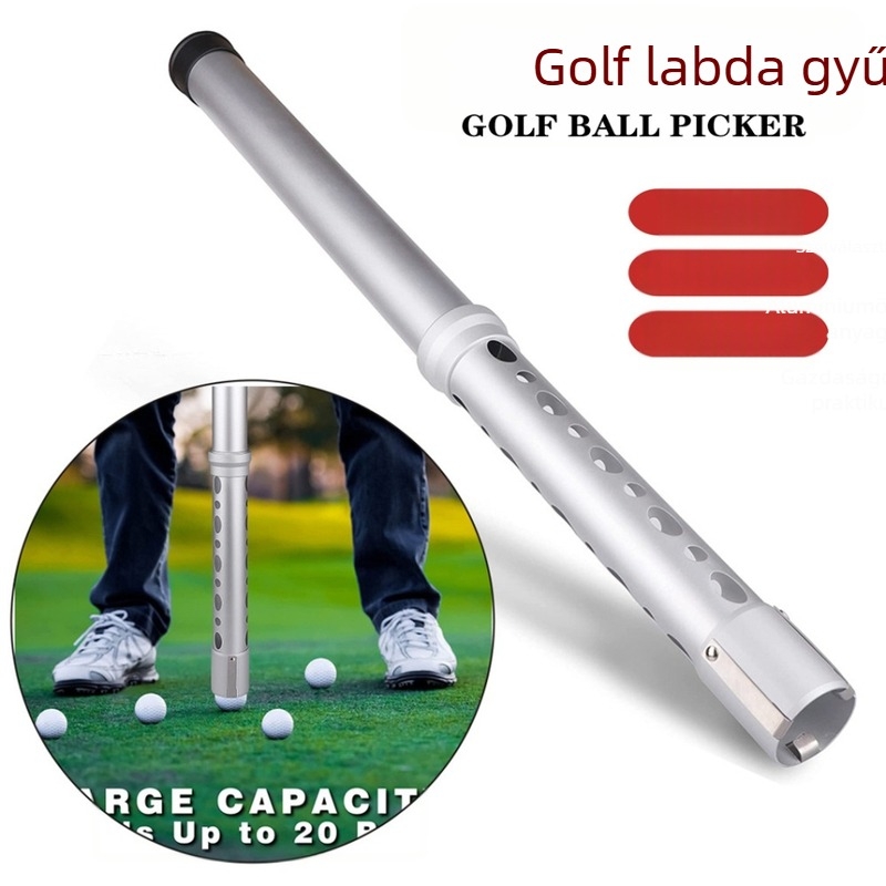 Alumínium golflabda-felszedő cső, könnyen szétszerelhető felső és alsó rész, golflabda-felszedő cső, Amazon, akciós golflabda-felszedő eszköz