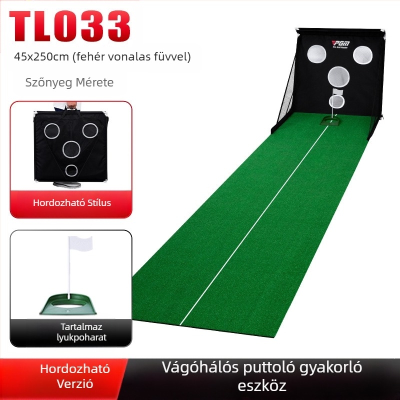 Határokon átnyúló, népszerű eladású, többfunkciós golf edző, vágórúd/putter gyakorló hordozható gyakorlóháló golftakaró