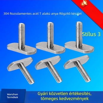 Gyárilag szállított 304 rozsdamentes acél síncsavar kajak kiegészítők poggyásztok csúszó síncsavar gyűrűhorog