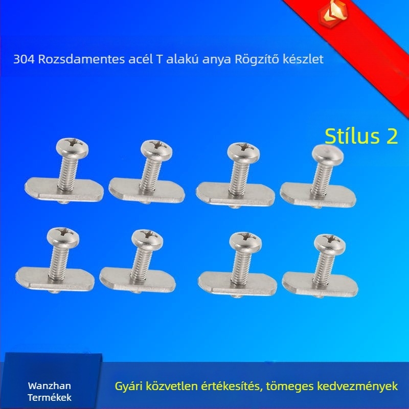 Gyárilag szállított 304 rozsdamentes acél síncsavar kajak kiegészítők poggyásztok csúszó síncsavar gyűrűhorog