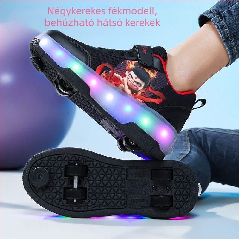 Gyári áruházi Heelys cipők lányoknak, láthatatlan, négykerekű, behúzható, gyerek görkorcsolya, 2025-ös új, fiús görkorcsolyacipők
