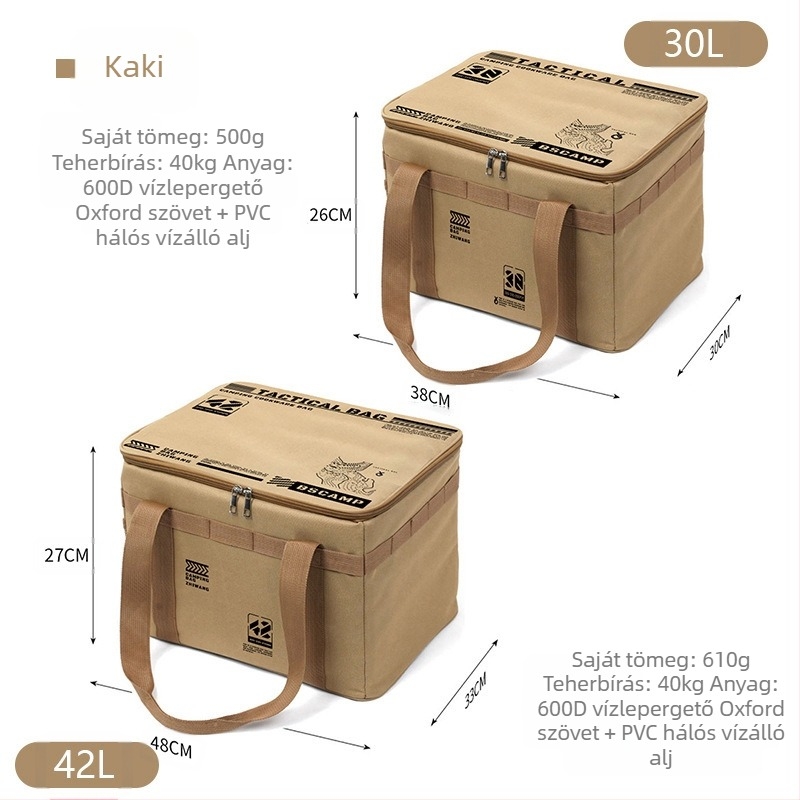 [Szuper nagy kapacitású] Kültéri taktikai tárolótáska, szerszámtáska, kemping kézitáska, hegymászás, utazás, kemping, kültéri táska