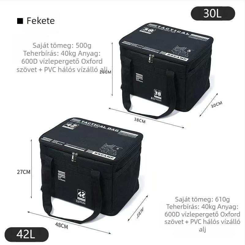 [Szuper nagy kapacitású] Kültéri taktikai tárolótáska, szerszámtáska, kemping kézitáska, hegymászás, utazás, kemping, kültéri táska