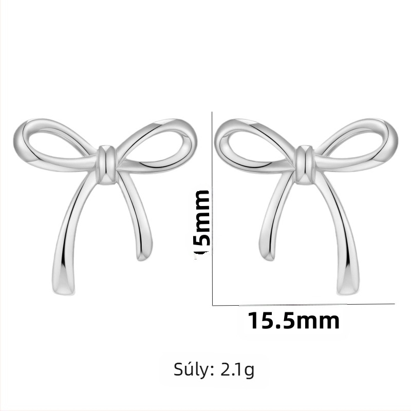 Galvanizált egyszerű nyaklánc medál masnival, aranyos és divatos lány, sokoldalú, luxus, elegáns, kulcscsontlánc szett