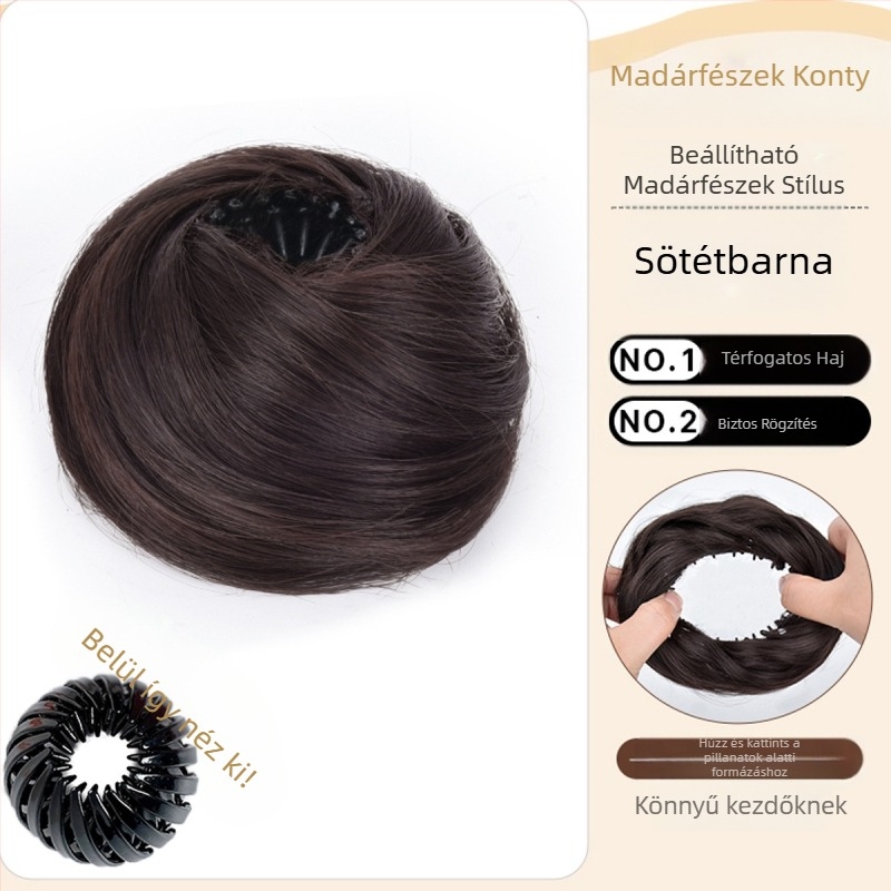 Madárfészek gömbfejű paróka női új magas és alacsony kötésű, véletlenszerű, visszahúzható hajpánttal, bolyhos paróka hajtáska gyártó nagykereskedelme