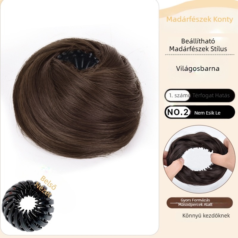 Madárfészek gömbfejű paróka női új magas és alacsony kötésű, véletlenszerű, visszahúzható hajpánttal, bolyhos paróka hajtáska gyártó nagykereskedelme