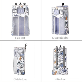 Hordozható baba ágy melletti akasztótáska, többfunkciós babaágy tárolótáska, nagy kapacitású, rendszerező akasztótáska, ágy elülső tároló akasztótáska