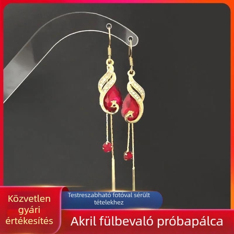 Fülbevaló próbapálcika fülbevalók bemutató állvány élő szoba kellékek akril állvány fülbevalók élő állvány átlátszó próbaeszköz