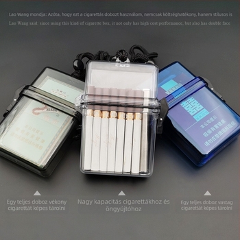 Nagykereskedelmi hip-hop átlátszó cigarettadoboz Strand függő nyakú műanyag cigarettadoboz akril tárolódoboz népszerű vízálló cigarettadoboz