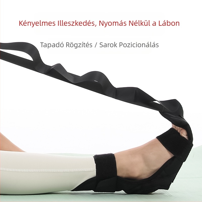 Gyártói nagykereskedelmi nyújtóöv, szegmentált, állítható jóga segédfeszítő öv, boka-lábnyújtás, rehabilitációs nyújtóöv
