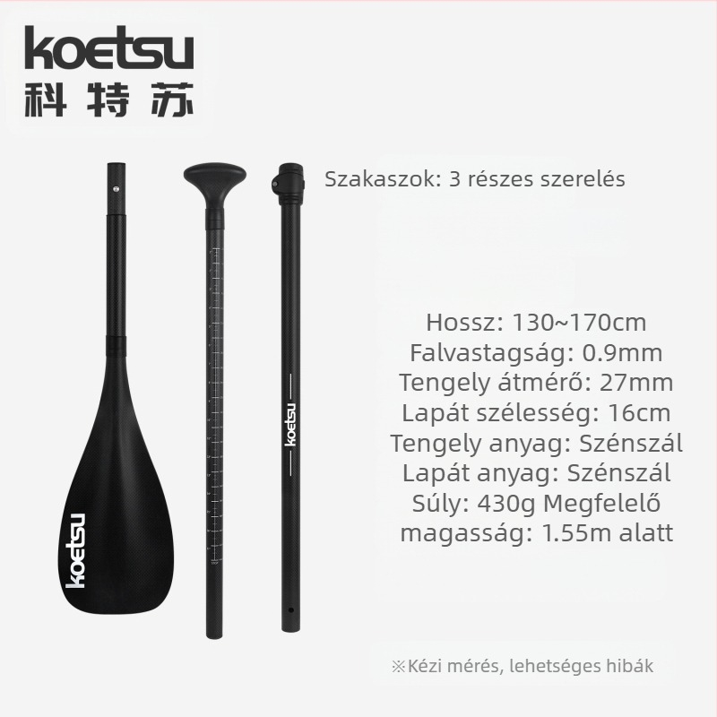 KOETSU Kote Su teljes karbon gyermek evezős edzőlapát alumínium ötvözetből készült felfújható SUP szörfözéshez való eveződeszka kiegészítők sorozata