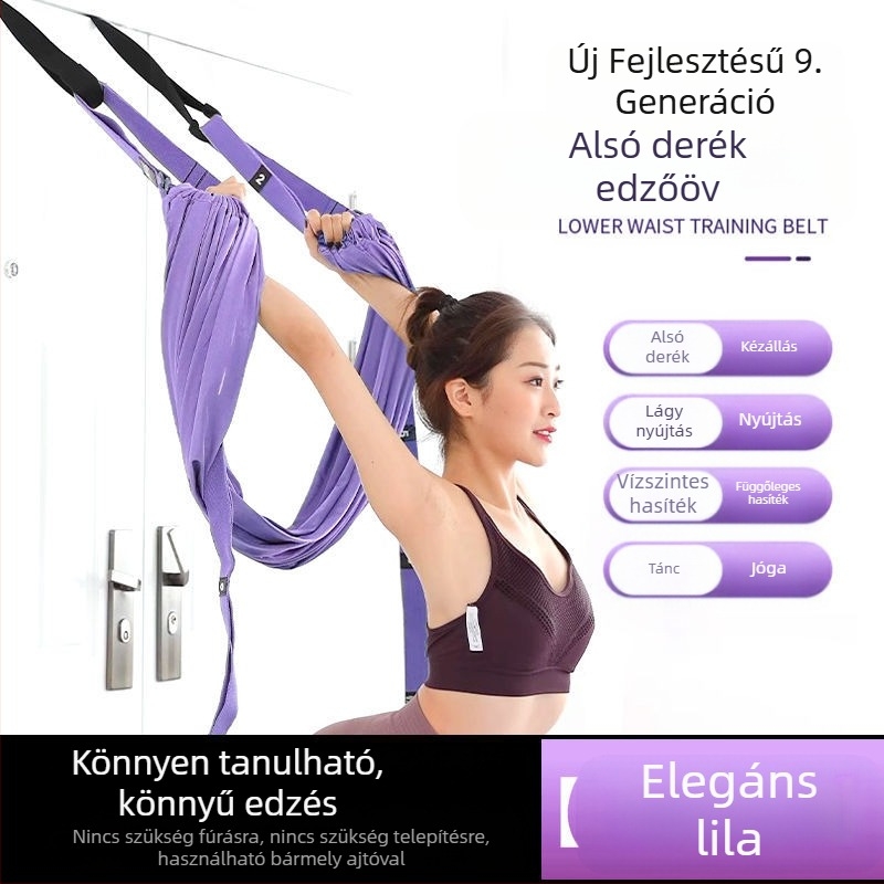 Alsó öves légi jóga hevederkötél otthoni jóga ló fordított állvány edzőfelszerelés női ajtó nyújtó feszítőöv