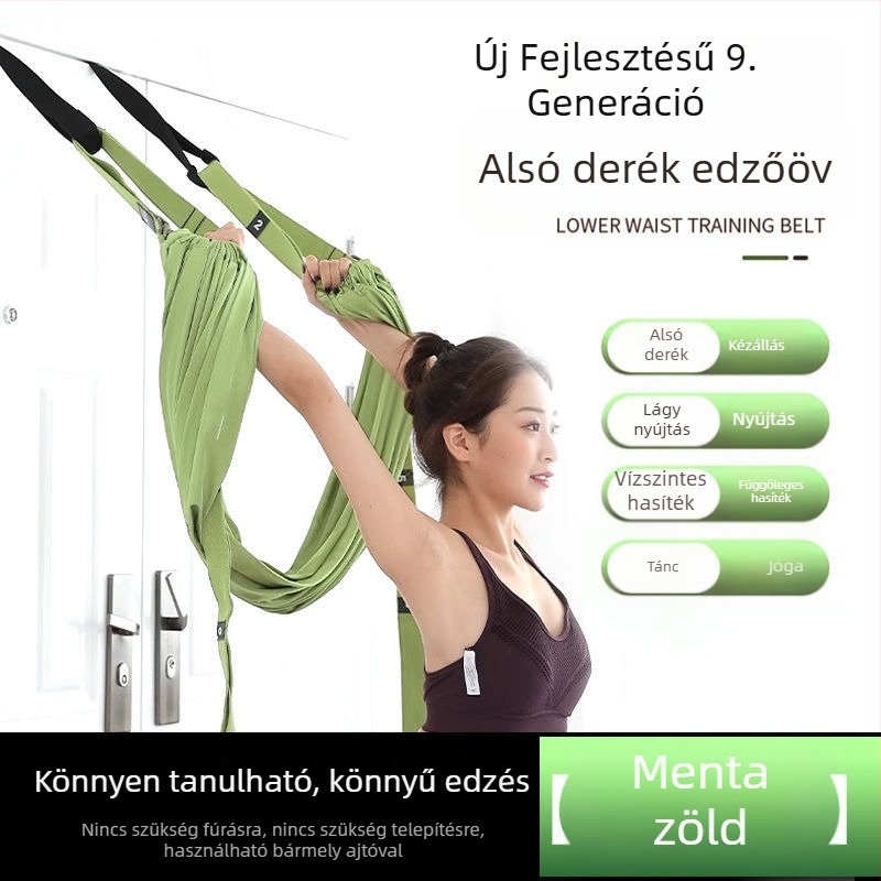 Alsó öves légi jóga hevederkötél otthoni jóga ló fordított állvány edzőfelszerelés női ajtó nyújtó feszítőöv