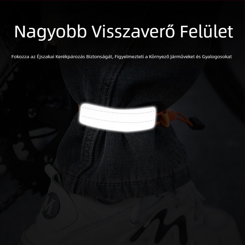 Új fényvisszaverő lovagló öv nadrágszíj védő nadrágszár szoros öv közúti hegyi kerékpár éjszakai futás biztonsági figyelmeztető öv