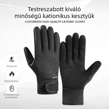 Kültéri sportfelszerelések lovaglókesztyűk ősszel és télen meleg, gyapjúbéléssel, vízálló, csúszásmentes érintőképernyős vezetési kesztyűk férfi és női