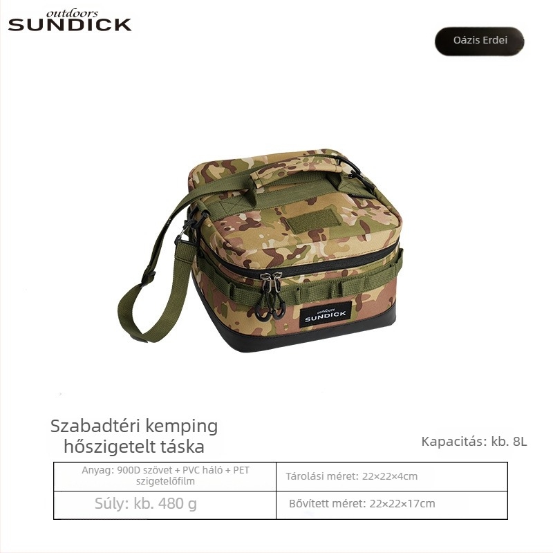 Hegyi vásárlók kültéri pikniktáska szigetelőzsák hűtőszekrény szigetelődoboz hordozható hordozható Oxford szövettáska erős kopásállóságú