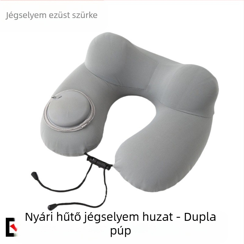 Préspúpos felfújható párna irodai otthoni szundikálópárna utazási összecsukható hordozható repülőgép autópárna