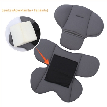 Gyermekbiztonsági ülés belső párna, Cserélhető párna, Kosárba való babakocsi, Univerzális derékvédelem, Fejvédelem, Fix párna minden évszakhoz