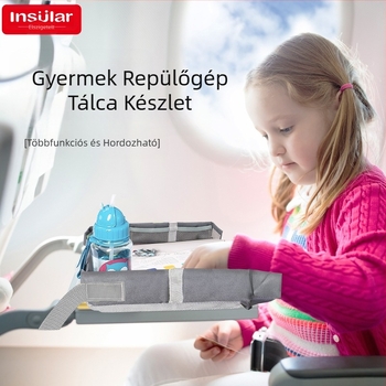 Összecsukható gyermekeknek szóló felnőtt repülőgép utazóasztal-készlet játéktároló táska vonat asztallap tálca táska játéktároló