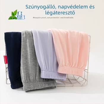Nyári gyermek szúnyogriasztó nadrág Könnyű lánynadrág Tavaszi és nyári fiúknak való baba nyári egyszínű modális pizsamanadrág