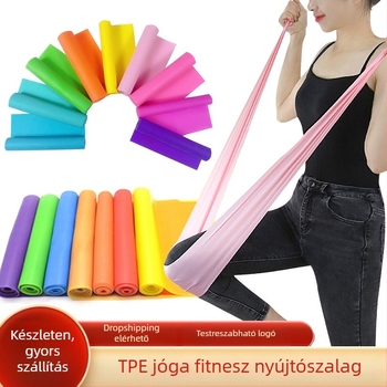 Jóga rugalmas szalag húzószalag sport fitnesz ellenállás szalag csípőfitnesz nyújtás edzés nyújtószalag TPE húzószalag