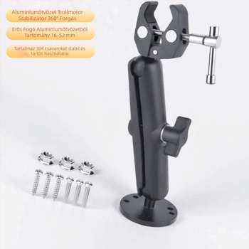 Határokon átnyúló 1 hüvelykes gömbfejű tengeri rögzített csónakmotor-stabilizátor, motorcsónak-propeller, fúrókonzol-kamera