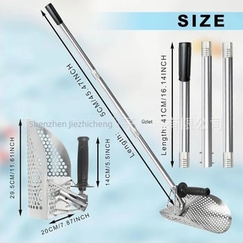 Strand homokkanál fémdetektor homokkanál kincskeresés 304 rozsdamentes acél fogantyúval aranykutató kereső kanál