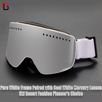 Mágneses tapadókorongos felnőtt kétrétegű páramentesítő hóvédő szemüveg cserélhető lencsékkel éjjellátó henger nagy látómező hóvédő hegymászó síszemüveg