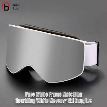 Felnőtt hengeres valódi film HD nagy látómező kétrétegű páramentesítő hóvédő szemüveg hómászás kártya rövidlátás elleni védelem síszemüveg