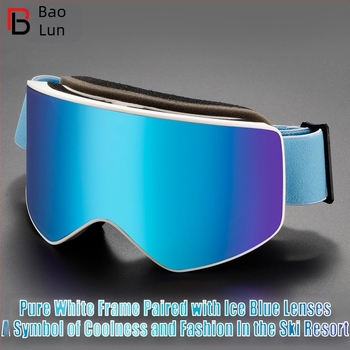 Felnőtt hengeres valódi film HD nagy látómező kétrétegű páramentesítő hóvédő szemüveg hómászás kártya rövidlátás elleni védelem síszemüveg