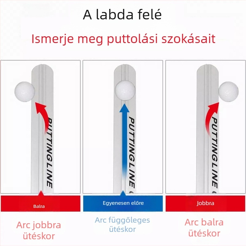 Az új golf putter vonalzó korrigálja a putter pályáját a gyakorló alumínium ötvözetből készült skálázott putter kalibrációs vonalzóval