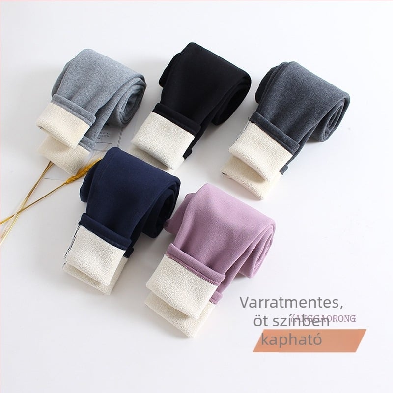 Lányka leggings polár béléssel, vastagított nadrág őszi és téli gyermek szűk nadrágok téli csont nélküli egyszínű nadrágok külső viseletre